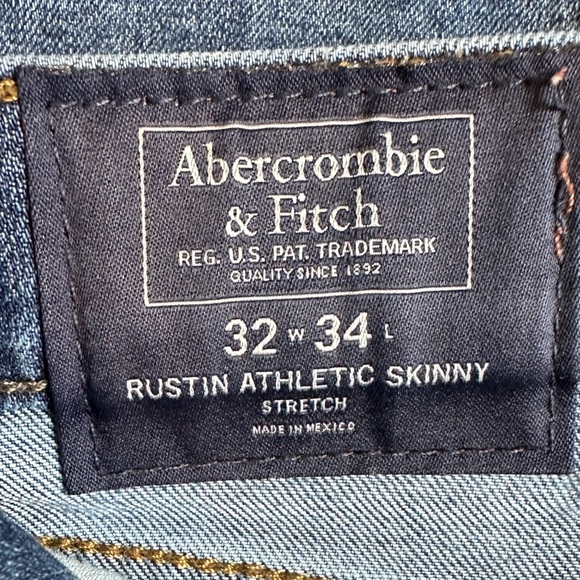 Great condition Rustin skinny athletic jeans by A & F. - Picture 2 of 4